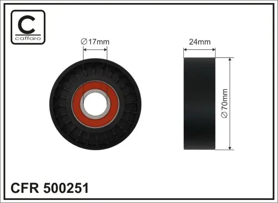 Натяжний ролик без кронштейна caffaro 500251