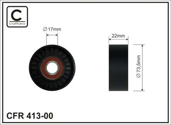 Ролик без кронштейна Caffaro 41300 (фото 1)