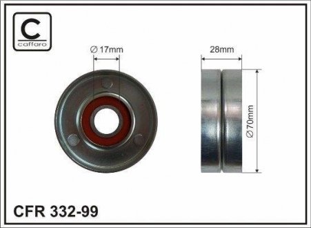 Ролик натяжителя caffaro 33299 на Киа Маджентис 2007