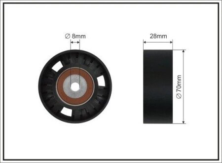 /self-cool/ 70x8x28 Ролик паска приводного Audi A4 1.9TDI, 2.0TDI 01- caffaro 30522SC