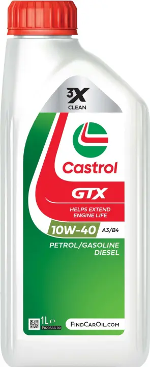 Олива моторна GTX 10W-40 A3/B4 (Каністра 1л) castrol 15F8FE