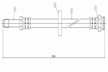 Шланг тормозной передний cavo C800089A