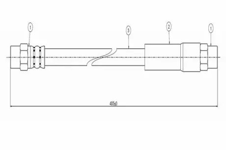 Шланг тормозной передний cavo C800 102A