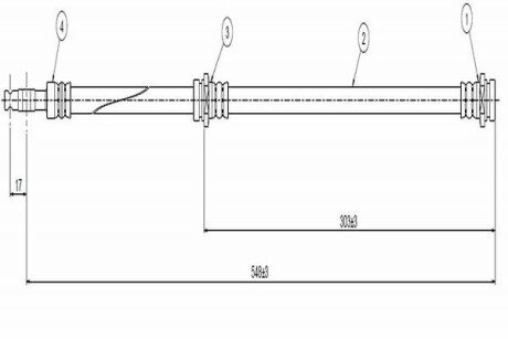 Шланг тормозной передний cavo C800 214A на Мазда 626 gd