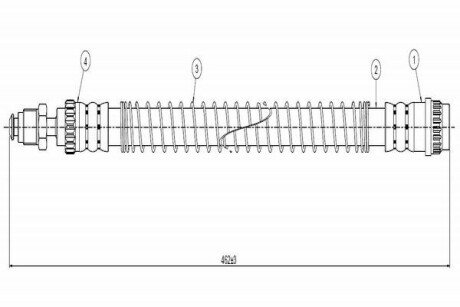 Шланг тормозной передний cavo C800 316A