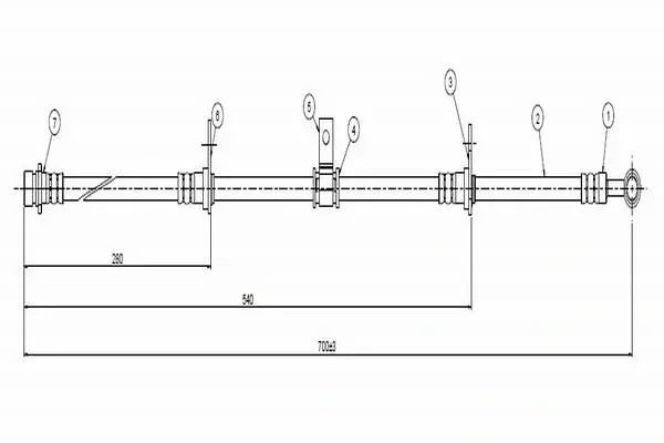 Шланг тормозной передний cavo C800450A