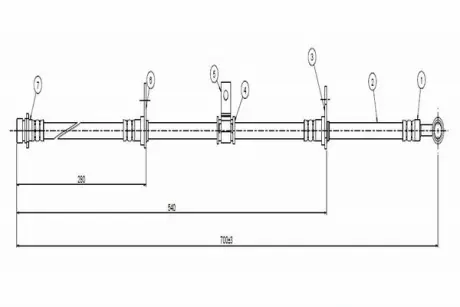 Шланг тормозной передний cavo C800450A