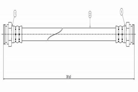 Шланг гальмівний передній cavo C800 601A