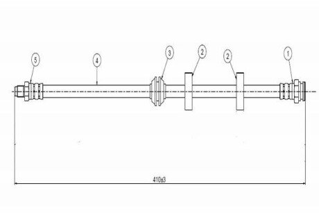 Шланг тормозной передний cavo C800 633A