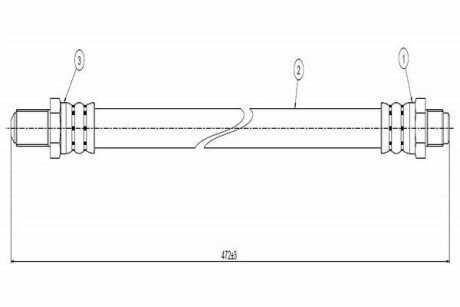 Шланг тормозной передний cavo C800 655A