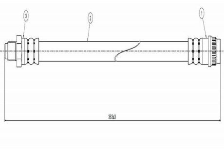 Шланг тормозной передний cavo C800 761A на Рено Кенго 1