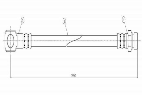 Шланг тормозной передний cavo C900 007A