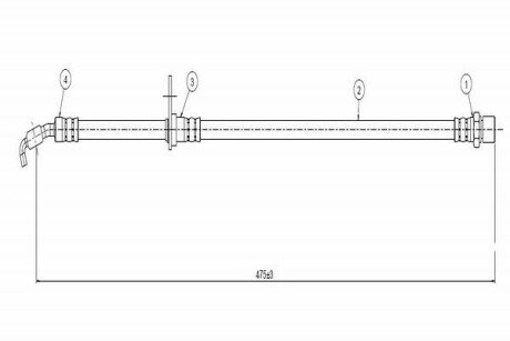 Шланг тормозной передний cavo C900 264A