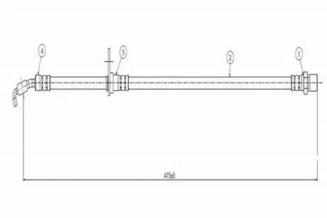 Шланг гальмівний передній Cavo C900264A