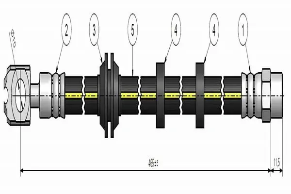 Шланг тормозной передний cavo C900426A