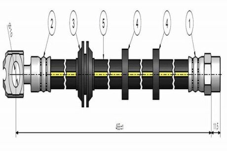 Шланг тормозной передний cavo C900 426A