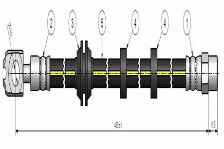 Шланг тормозной передний cavo C900426A