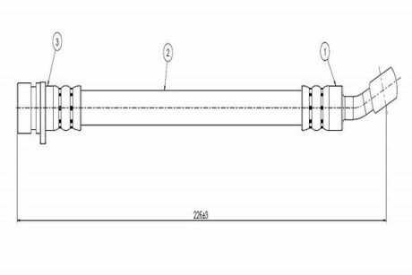 Шланг тормозной задний cavo C800 449A на Хонда Аккорд 5