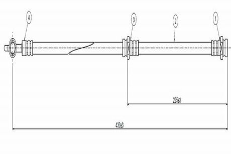 Шланг тормозной задний cavo C800 561A