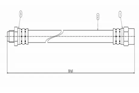 Шланг тормозной задний cavo C800 569A
