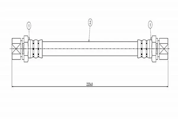 Шланг тормозной задний cavo C800 668A