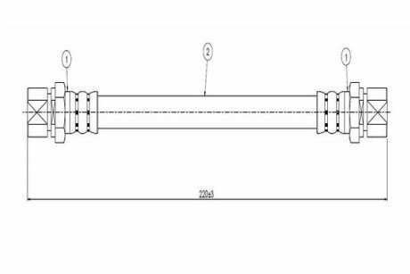 Шланг тормозной задний cavo C800 668A на Опель Комбо