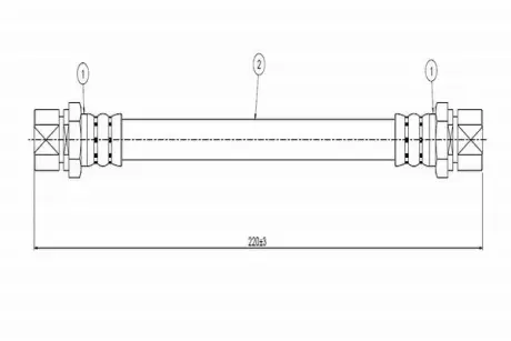 Шланг гальмівний задній Cavo C800 668A
