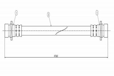 Шланг гальмівний задній cavo C800688A