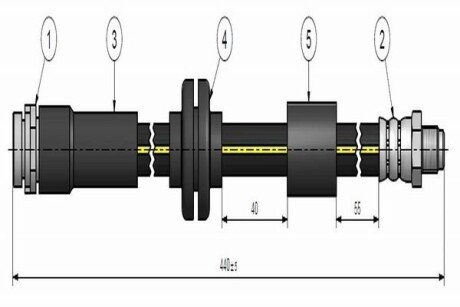 Шланг тормозной задний cavo C900 341A