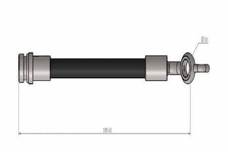 Шланг тормозной задний cavo C900 955A на Тойота Аурис