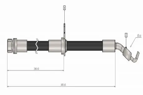 Шланг гальмівний задній Cavo C900957A
