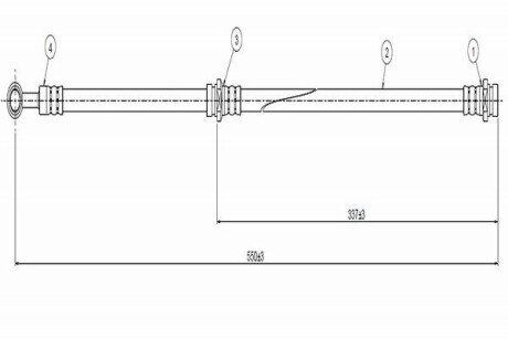 Тормозной шланг cavo C800393A на Ниссан Sunny n14 (н14)