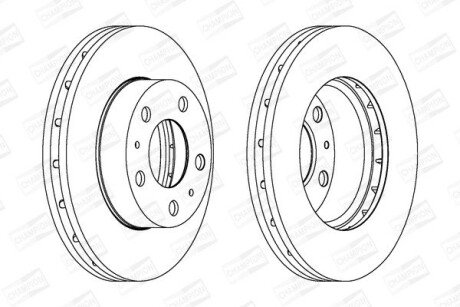 Вентилируемый тормозной диск champion 562630CH1