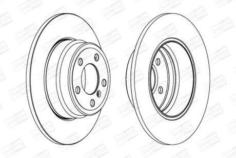 Гальмівний диск задній BMW X5 champion 562135CH1