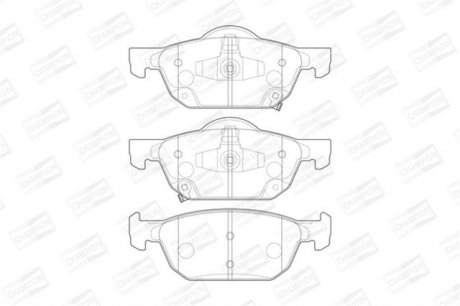 Колодка торм. диск. DAEWOO LANOS 1.6 16V, NUBIRA, передн. champion 573718