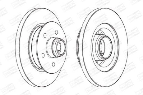 Передний тормозной диск champion 561437CH1