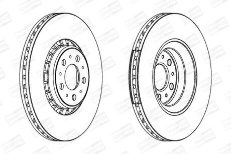 Передний тормозной диск champion 562217CH1