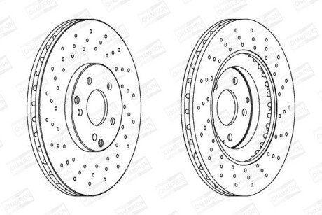 Передний тормозной диск champion 562354CH1