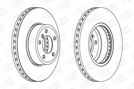 Передний тормозной диск champion 562397CH-1