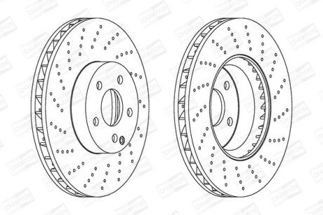 Передний тормозной диск champion 562634CH1