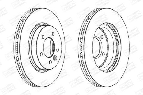 Передний тормозной диск champion 562666CH1