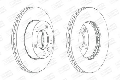 Передний тормозной диск champion 562713CH-1