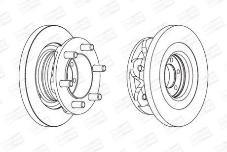 Передний тормозной диск champion 567118CH1