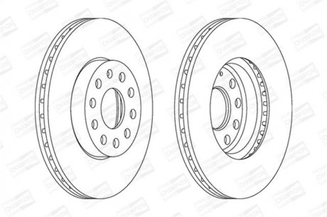 Тормозной диск champion 562241CH-1