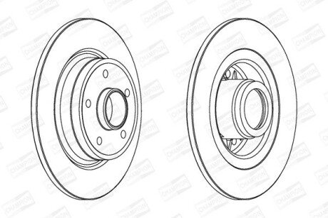 Задній гальмівний (тормозний) диск champion 562184CH1