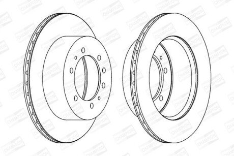 Задний тормозной диск champion 562223CH-1