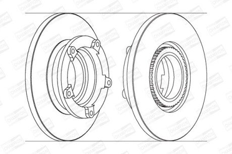Задний тормозной диск champion 562638CH1