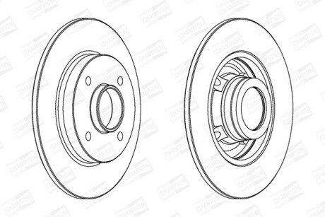 Задній гальмівний (тормозний) диск champion 562938CH1
