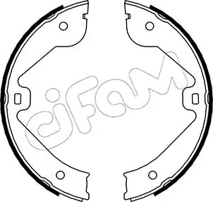 VW Комплект барабанних колодок TOUAREG (7LA, 7L6, 7L7) 2.5 R5 TDI 03-10, AUDI Q7 (4LB) 3.0 TFSI quattro 10-15 CIFAM 153-244