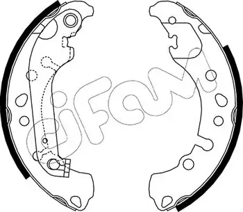 FORD Комплект барабанних колодок FIESTA VII (HJ, HF) 1.0 EcoBoost CIFAM 153721